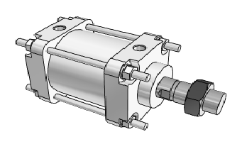 單作用氣缸的工作原理，適用于低沖擊和低沖程應(yīng)用